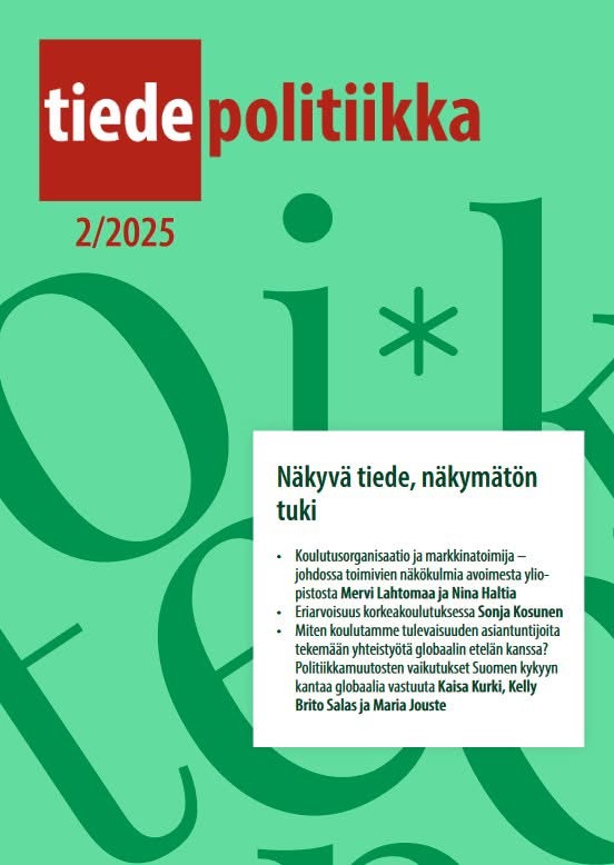 Lehden kansi 2/3025, vihreä ja kirjaimia